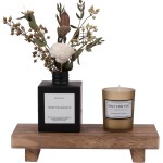 zoocatia Small Wood Tray Pedestal Stand Farmhouse Bathroom Decor Decorative Wooden Riser Kitchen Soap Dish Holder for Vanity, Counter, Sink, Brown zoocatia Small Wood Tray Pedestal Stand Farmhouse Bathroom Decor Decorative Wooden Riser Kitchen Soap Dish Holder for Vanity, Counter, Sink, Brown