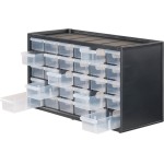 CRAFTSMAN Storage Organizer, 30 Small Drawer Modular Storage System, Easily Stackable (CMST40730), Plastic, Black, White