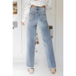KDF Straight Leg Jeans for Women High Waisted Jeans Frayed Baggy Pants Raw Hem Loose Stretchy Cropped Wide Leg Jeans KDF Straight Leg Jeans for Women High Waisted Jeans Frayed Baggy Pants Raw Hem Loose Stretchy Cropped Wide Leg Jeans