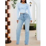 BessCops Straight Leg Jeans for Women High Waisted Wide Leg Stretchy Loose Denim Pants BessCops Straight Leg Jeans for Women High Waisted Wide Leg Stretchy Loose Denim Pants