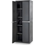 Sterilite 4 Shelf Cabinet, Lockable Utility Storage w/ Adjustable Shelves, Gray - Plastic Shelving Unit for Organizing Garage, Pantry, Basement, Laundry Room or Mudroom Sterilite 4 Shelf Cabinet, Lockable Utility Storage w/ Adjustable Shelves, Gray - Plastic Shelving Unit for Organizing Garage, Pantry, Basement, Laundry Room or Mudroom