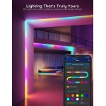 Govee RGBIC LED Strip Lights, Smart LED Lights for Bedroom, Bluetooth LED Lights APP Control, DIY Multiple Colors on One Line, Color Changing LED Strip Lighting Music Sync, Home Decor, 16.4ft