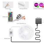 KSIPZE 100ft Led Strip Lights RGB Music Sync Color Changing Led Lights with Smart App Control Remote Led Lights for Bedroom Room Lighting Flexible Home Décor