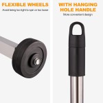 Toolwiz Magnetic Pick Up Sweeper 17-inch Heavy Duty Magnet Pickup Lawn Sweeper Roofing Tools, 8.8 Lbs Yard Magnet with Telescoping Holder and Wheels to Pick Up Nails Magnetic Sweeper for Construction