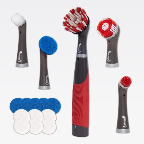 Rubbermaid Reveal Power Scrubber 18-Piece Kit, Cordless Electric Battery Powered Scrub Brush, Water Resistant, for Home/Kitchen/Bathroom/Grout/Tile/Shower/Tub Rubbermaid Reveal Power Scrubber 18-Piece Kit, Cordless Electric Battery Powered Scrub Brush, Water Resistant, for Home/Kitchen/Bathroom/Grout/Tile/Shower/Tub