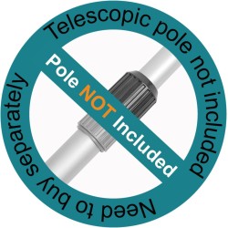 POOLWHALE Professional Pool Skimmer Net, Heavy Duty Swimming Leaf Rake Cleaning Tool with Deep Fine Nylon Mesh Net Bag - Fast Cleaning,Easy Scoop Edge,Debris Pickup Removal (No Pole)