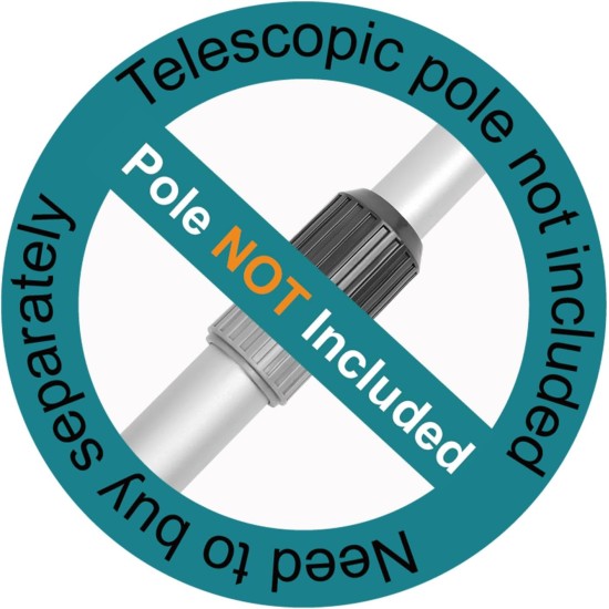 POOLWHALE Professional Pool Skimmer Net, Heavy Duty Swimming Leaf Rake Cleaning Tool with Deep Fine Nylon Mesh Net Bag - Fast Cleaning,Easy Scoop Edge,Debris Pickup Removal (No Pole)