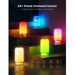 Govee RGBIC Smart Table Lamp 2, Touch Bedside Small Table Lamp Compatible with SmartThings, Matter, Alexa, Desk Lamp with 64 Scene Modes, Nightstand Lamp for Bedroom Living Room Night Light(Corded)