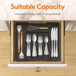 Lifewit Silverware Drawer Organizer, Expandable Utensil Tray for Kitchen, BPA Free Flatware and Cutlery Holder, Adjustable Plastic Storage for Spoons Forks Knives, 8.5-14 x 12", Black Lifewit Silverware Drawer Organizer, Expandable Utensil Tray for Kitchen, BPA Free Flatware and Cutlery Holder, Adjustable Plastic Storage for Spoons Forks Knives, 8.5-14 x 12", Black