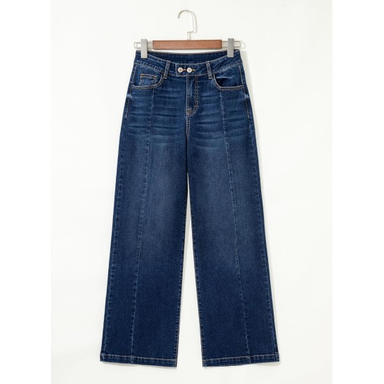 Sidefeel Women's Wide Leg Jeans High Waisted Stretchy Baggy Front Seam Denim Pants Sidefeel Women's Wide Leg Jeans High Waisted Stretchy Baggy Front Seam Denim Pants