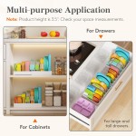 Lifewit Kitchen Cabinet Organizer for Food Contanier Lid, Lid Holder with 6 Adjustable Dividers & 7 Sections for Pantry Organizers and Storage, Home Drawer Organization, Large, 13" x 10"