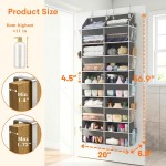 Over the Door Organizer 5 Tiers, Extra Large Behind Door Storage of 10 Compartments, 80 lbs Weight Capacity Over Door Organizer, Door Hanging Organizer for Closet, Diaper Organizer, Room storage | Behind Door Storage, Over Door Organizer, Room storage