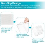 Vtopmart 25 PCS Clear Plastic Drawer Organizers Set, 4-Size Versatile Bathroom and Vanity Drawer Organizer Trays, Storage Bins for Makeup, Bedroom, Kitchen Gadgets Utensils and Office