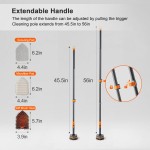 Tile Tub Scrubber Brush with 3 Different Function Cleaning Heads and 56" Extendable Long Handle-No Scratch Shower Scrubber for Cleaning Bathroom Kitchen Toilet Wall,Bathtub,Sink,Grey Tile Tub Scrubber Brush with 3 Different Function Cleaning Heads and 56" Extendable Long Handle-No Scratch Shower Scrubber for Cleaning Bathroom Kitchen Toilet Wall,Bathtub,Sink,Grey