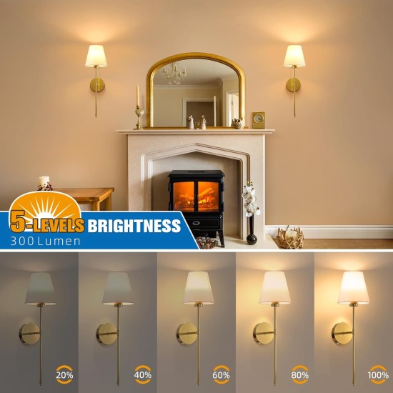 NIORSUN Battery Operated Wall Sconce Set of 2,Gold Rechargeable Wall Lights with 5200mAh Dimmable Bulbs and Remote,10 Colors Wireless Wall Lamps for Bedroom Living Room Hallway Decor NIORSUN Battery Operated Wall Sconce Set of 2,Gold Rechargeable Wall Lights with 5200mAh Dimmable Bulbs and Remote,10 Colors Wireless Wall Lamps for Bedroom Living Room Hallway Decor