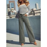 DOKOTOO Women's Casual High Waisted Jeans Stretch Button Wide Leg Loose Denim Pants with Pockets DOKOTOO Women's Casual High Waisted Jeans Stretch Button Wide Leg Loose Denim Pants with Pockets