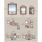 SONGMICS Picture Frames, Collage Picture Frames Set of 10, Two 8x10, Four 5x7, Four 4x6, Photo Frame for Wall Gallery Decor, Table Display, Glass, Rustic Brown URPF010X01