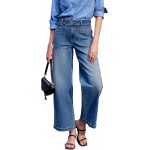 Sidefeel Women's Wide Leg Jeans High Waisted Stretchy Jeans Straight Leg Loose Fit Zimbaplatinum Ankle Denim Pants Sidefeel Women's Wide Leg Jeans High Waisted Stretchy Jeans Straight Leg Loose Fit Zimbaplatinum Ankle Denim Pants