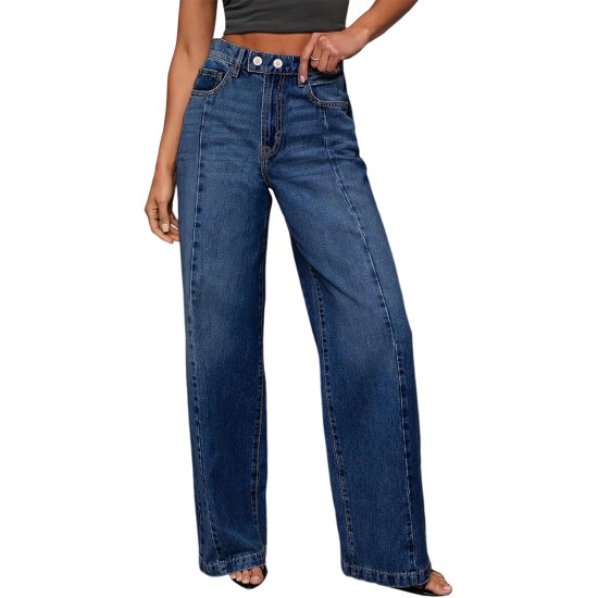 Sidefeel Women's Wide Leg Jeans High Waisted Stretchy Baggy Front Seam Denim Pants Sidefeel Women's Wide Leg Jeans High Waisted Stretchy Baggy Front Seam Denim Pants