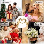 Small Heart Hands Sculpture Decor for Living Room Bedroom Bookshelf Coffe Table and Office Display, Love Finger Statue Modern Aesthetic Home Decor, Unique Gift for Wedding Christmas Birthday (Gold)