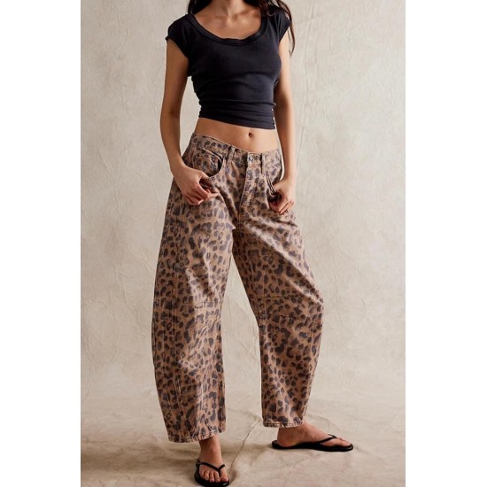 Womens Stretchy Mid Rise Barrel Jeans Vintage Loose Wide Leg Cropped Denim Pants Y2k Baggy Boyfriend Jeans Womens Stretchy Mid Rise Barrel Jeans Vintage Loose Wide Leg Cropped Denim Pants Y2k Baggy Boyfriend Jeans