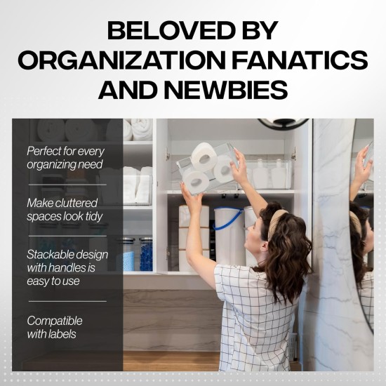 ClearSpace Clear Plastic Storage Bins – Pantry Organizers & Storage Containers, Cabinet Organizer - Home Organization Must Haves for Kitchen, Laundry Room, Office, Closet, Garage & Freezer ClearSpace Clear Plastic Storage Bins – Pantry Organizers & Storage Containers, Cabinet Organizer - Home Organization Must Haves for Kitchen, Laundry Room, Office, Closet, Garage & Freezer