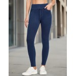 IUGA Stretchy Jeans for Women High Waist Jeggings Tummy Control Skinny Jeans Pull on Leggings with Pockets Trendy Casual