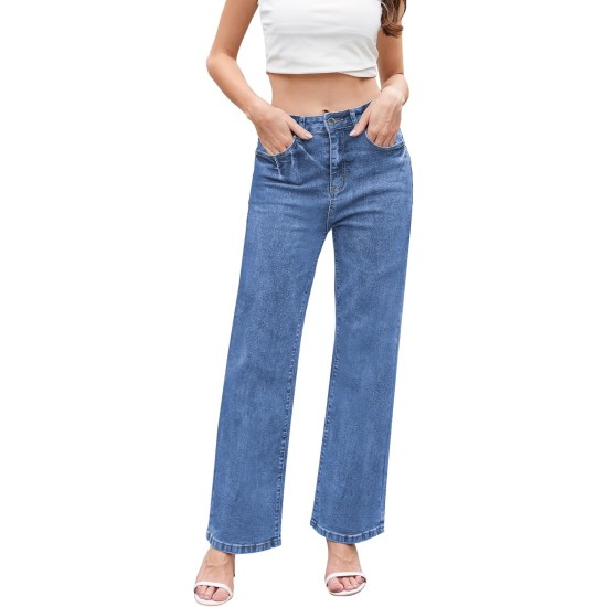 Jeans for Women Trendy High Waisted Straight Jeans Loose Wide Leg Stretchy Denim Pants with Pockets 2025 Fashion Jeans for Women Trendy High Waisted Straight Jeans Loose Wide Leg Stretchy Denim Pants with Pockets 2025 Fashion
