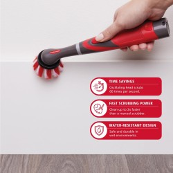 Rubbermaid Reveal Power Scrubber 18-Piece Kit, Cordless Electric Battery Powered Scrub Brush, Water Resistant, for Home/Kitchen/Bathroom/Grout/Tile/Shower/Tub Rubbermaid Reveal Power Scrubber 18-Piece Kit, Cordless Electric Battery Powered Scrub Brush, Water Resistant, for Home/Kitchen/Bathroom/Grout/Tile/Shower/Tub
