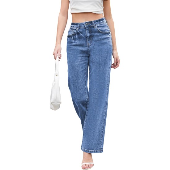 Jeans for Women Trendy High Waisted Straight Jeans Loose Wide Leg Stretchy Denim Pants with Pockets 2025 Fashion Jeans for Women Trendy High Waisted Straight Jeans Loose Wide Leg Stretchy Denim Pants with Pockets 2025 Fashion
