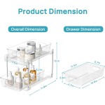 Vtopmart 4 Pack Bathroom Organizer, 2 Tier Clear Under Sink Organizers Vanity Countertop Storage Container,Cabinet Drawers Bins, Pull-Out Organization with Track for Pantry, Kitchen Vtopmart 4 Pack Bathroom Organizer, 2 Tier Clear Under Sink Organizers Vanity Countertop Storage Container,Cabinet Drawers Bins, Pull-Out Organization with Track for Pantry, Kitchen