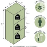 Furinno PASIR Book Shelf, 3-Cube Bookcase, Standing Bookshelf, Open Storage Shelf, Closed Back, Easy Assembly, 9.3 x 12 x 31.5 Inches, for Home Office, Living Room, Plain White