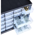 CRAFTSMAN Storage Organizer, 30 Small Drawer Modular Storage System, Easily Stackable (CMST40730), Plastic, Black, White