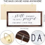 I Still Remember the Days I Prayed for What I Have Now Rustic Hanging Wood Wall Sign Retro Vintage Home Decor Wooden Farmhouse Plaque for Garden Home Farmhouse(White Background)