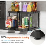 2 Pack Pull-Out Storage Organizers, Under Sink Organizer and Storage for Bathroom & Kitchen,Multi-Purpose Under Cabinet Organizers and storage Black