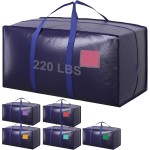 6 Pack Extra Large Heavy Duty Moving Bags with Reinforced Zipper & Wide Handles, Moisture-Resistant Storage Bins Packing Cubes for Clothes, College Dorm, Travel, and Home Organization, Dark Blue 6 Pack Extra Large Heavy Duty Moving Bags with Reinforced Zipper & Wide Handles, Moisture-Resistant Storage Bins Packing Cubes for Clothes, College Dorm, Travel, and Home Organization, Dark Blue