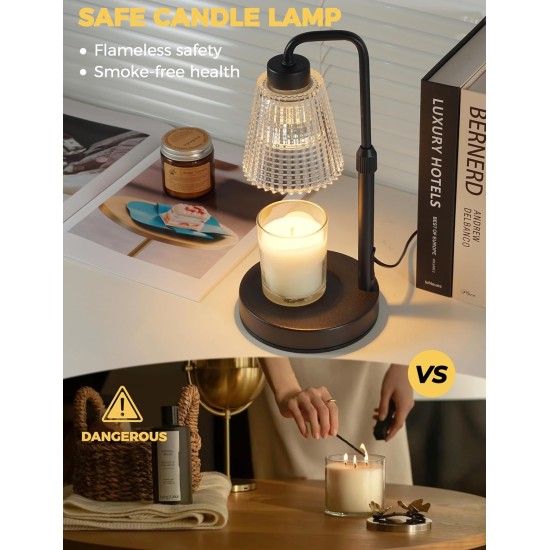 Candle Warmer Lamp with Timer Dimmable, Birthday Gifts for Women Mom, House Warming Gifts New Home Decor, Wax Melt Warmer for Jar Candles with 2 Bulbs Candle Warmer Lamp with Timer Dimmable, Birthday Gifts for Women Mom, House Warming Gifts New Home Decor, Wax Melt Warmer for Jar Candles with 2 Bulbs