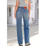 Sidefeel Women's Wide Leg Jeans High Waisted Stretchy Straight Leg Baggy Drawstring Zimbaplatinum Denim Pants Sidefeel Women's Wide Leg Jeans High Waisted Stretchy Straight Leg Baggy Drawstring Zimbaplatinum Denim Pants