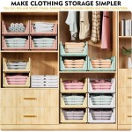 SNSLXH 5 Pack Stackable Closet Storage Basket, Multifunctional & Foldable Closet Organizer for Bathroom Kitchen Laundry Room Wardrobe Storage, Space-Saving Clothes Storage Drawer Organizer, White SNSLXH 5 Pack Stackable Closet Storage Basket, Multifunctional & Foldable Closet Organizer for Bathroom Kitchen Laundry Room Wardrobe Storage, Space-Saving Clothes Storage Drawer Organizer, White