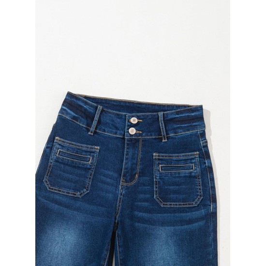 Sidefeel Women's Wide Leg Jeans High Waisted Tummy Control Stretchy Pockets Front Straight Leg Jeans Sidefeel Women's Wide Leg Jeans High Waisted Tummy Control Stretchy Pockets Front Straight Leg Jeans