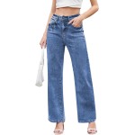 Jeans for Women Trendy High Waisted Straight Jeans Loose Wide Leg Stretchy Denim Pants with Pockets 2025 Fashion Jeans for Women Trendy High Waisted Straight Jeans Loose Wide Leg Stretchy Denim Pants with Pockets 2025 Fashion