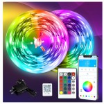 DAYBETTER LED Strip Lights 130ft Lights Strip for Bedroom, Desk, Indoor Room Bedroom Brithday Gifts RGB Decor with Remote and 24V Power Supply