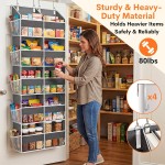 Over the Door Organizer 5 Tiers, Extra Large Behind Door Storage of 10 Compartments, 80 lbs Weight Capacity Over Door Organizer, Door Hanging Organizer for Closet, Diaper Organizer, Room storage | Behind Door Storage, Over Door Organizer, Room storage