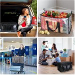 BALEINE 6-Pack Oversized Moving Bags with Reinforced Handles, Heavy-Duty Storage Tote for Clothes, Moving Supplies (Clear, 6-Pack)