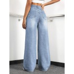 Straight Leg Jeans for Women,High Waisted Wide Leg Loose Stretchy Boyfriend Denim Pants Baggy Jeans for Women