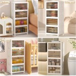 4 Tier Plastic Storage Bins with Lid 23QT, Stackable Storage Containers with Wheels, Folding Storage Boxes, Stackable Storage Bins, Organizers and Storage for Living Room,Office,Dorm