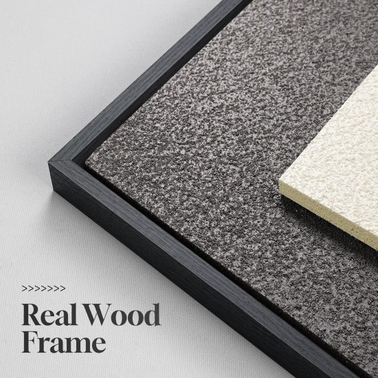 Large 3D Textured Framed Abstract Wall Art for Living Room, 3 Piece Modern Paintings Artwork for Walls, Black White Brown Geometric Sandstone Texture Pictures for Hallway Office Home Decor 24x36 In