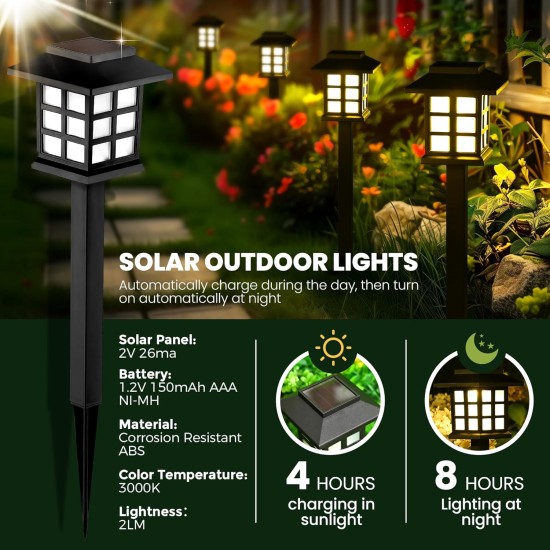 GIGALUMI Solar Outdoor Lights,12 Pack LED Solar Lights Outdoor Waterproof, Solar Walkway Lights Maintain 10 Hours of Lighting for Your Garden, Landscape, Path, Yard, Patio, Driveway GIGALUMI Solar Outdoor Lights,12 Pack LED Solar Lights Outdoor Waterproof, Solar Walkway Lights Maintain 10 Hours of Lighting for Your Garden, Landscape, Path, Yard, Patio, Driveway