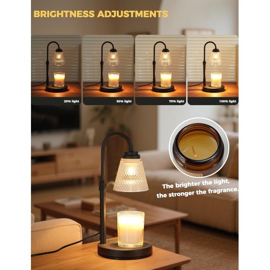 Candle Warmer Lamp with Timer Dimmer, Birthday Gifts for Mom Women Friend Sister, House Warming Gifts, Wax Melt Warmer, Office Apartment Dorm Room Home Decor