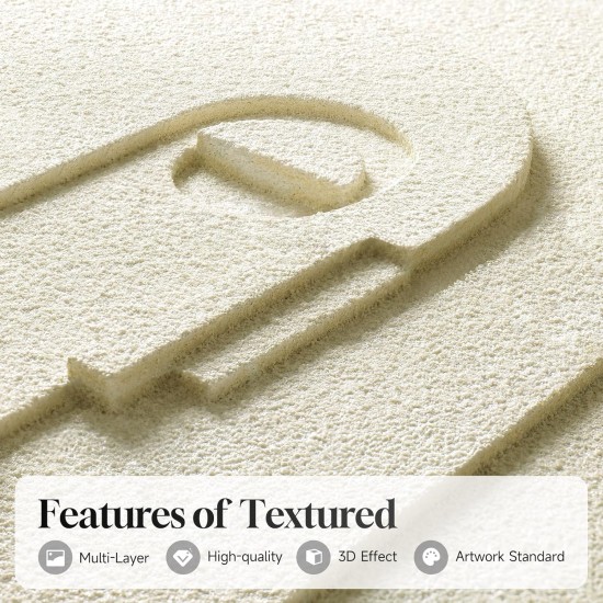 Large 3D Textured Framed Abstract Wall Art for Living Room, 3 Piece Modern Paintings Artwork for Walls, Black White Brown Geometric Sandstone Texture Pictures for Hallway Office Home Decor 24x36 In